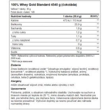 Optimum Nutrition 100 Whey Gold Standard 4540 g Optimum Nutrition